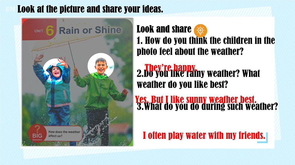 初中英语人教版（2024）七年级下册Unit 6 Rain or Shine Section A 课件第2页