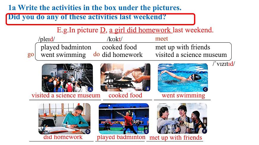 初中英语人教版（2024）七年级下册Unit 7 A Day to Remember Section A 课件第6页