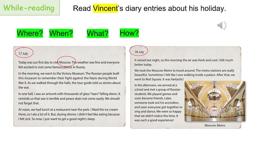 人教版（2024）英语八年级上册Unit 1 Happy Holiday Section B （1a-1d） 课件第5页