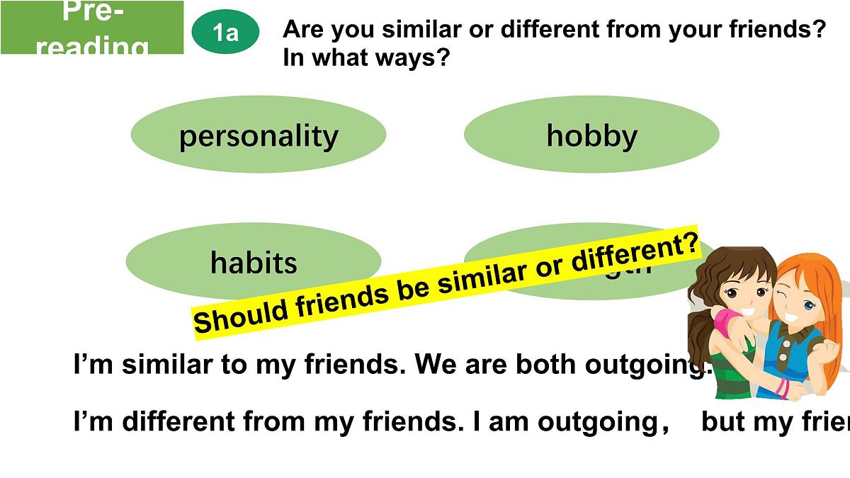 人教版（2024）英语八年级上册Unit 3 Same or Different？ Section B （1a~1d）课件第4页