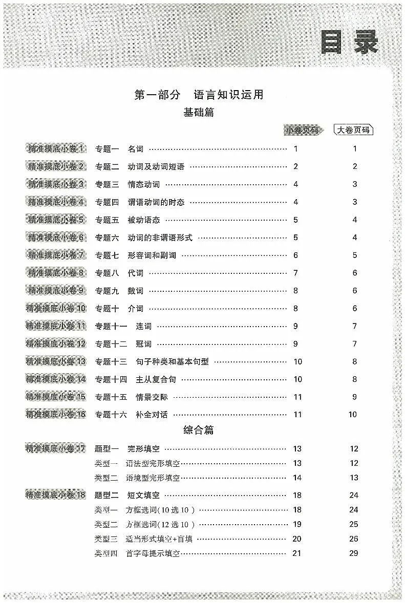 2025版《万维中考真题分类》英语摸底小卷第2页