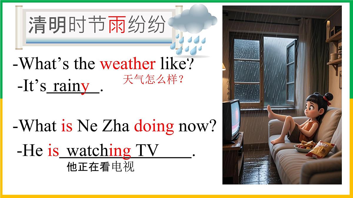 初中 英语 人教版（2024） 七年级下册Unit 6 Rain or Shine Section A 课件第4页