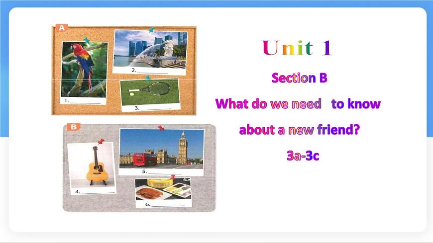 Unit 1 Section B Project (3a~3c) 课件-人教版英语七年级上册第1页