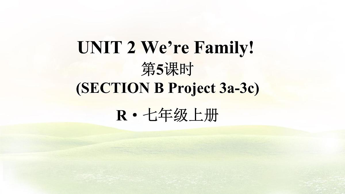 Unit 2 Section B Project (3a~3c) 课件-人教版英语七年级上册第1页