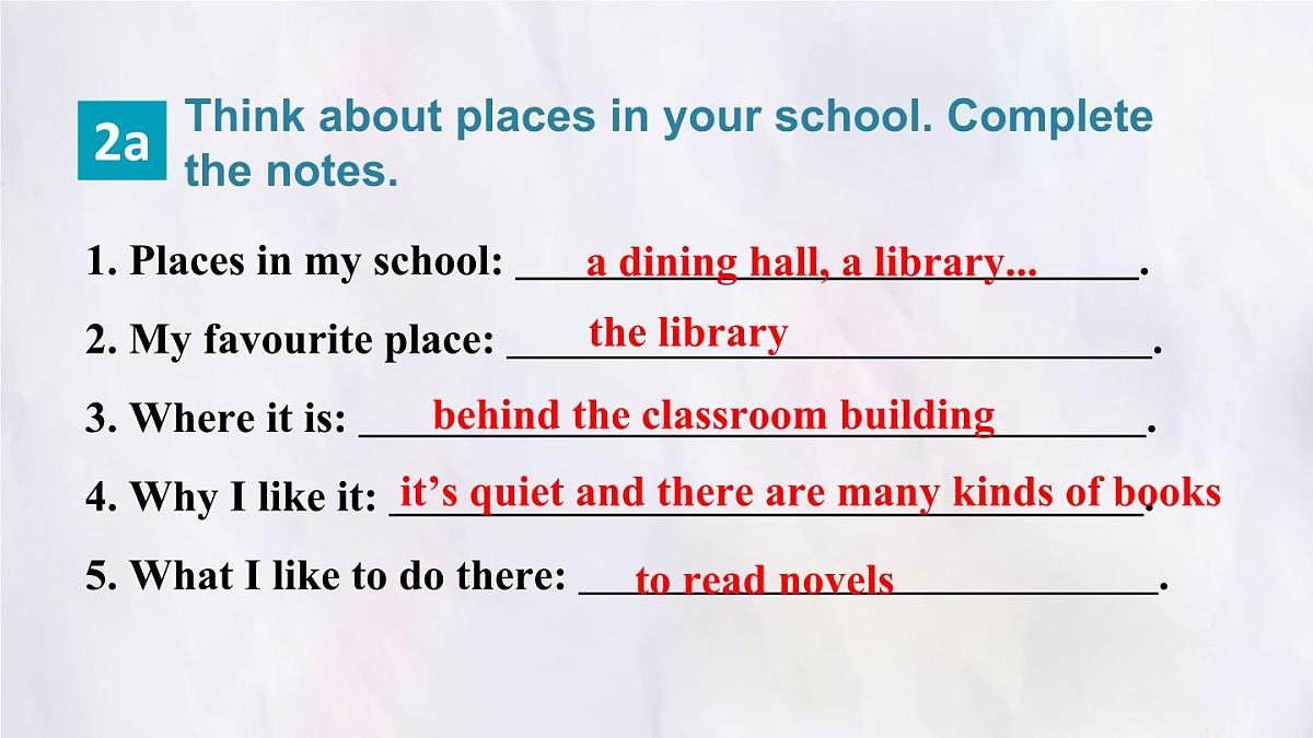 Unit 3 My School Section B（2a~Reflecting) 课件-人教版英语七年级上册第5页