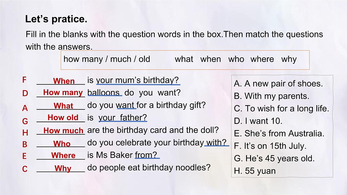 Unit 7 Happy Birthday Section A Grammar Focus (3a~3c) 课件-人教版英语七年级上册第7页