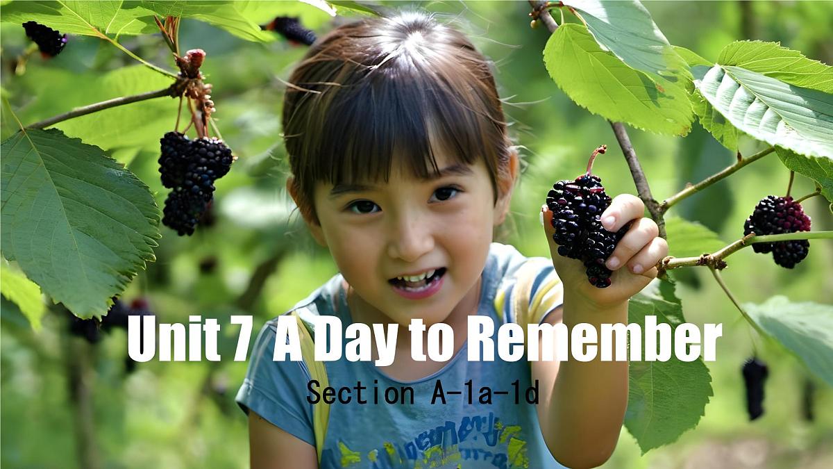 初中 英语 人教版（2024）七年级下册Unit 7 A Day to Remember Section A 课件第1页