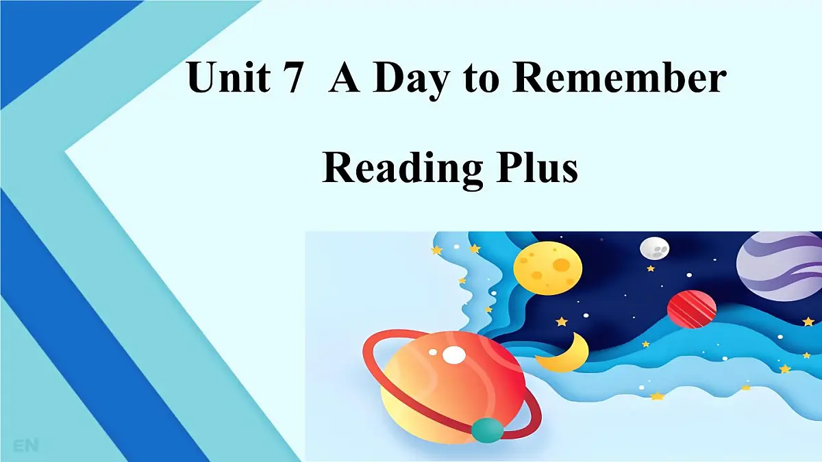 Unit 7 A Day to Remember Section B Reading plus 课件 2024-2025学年英语人教版7年级下册第1页