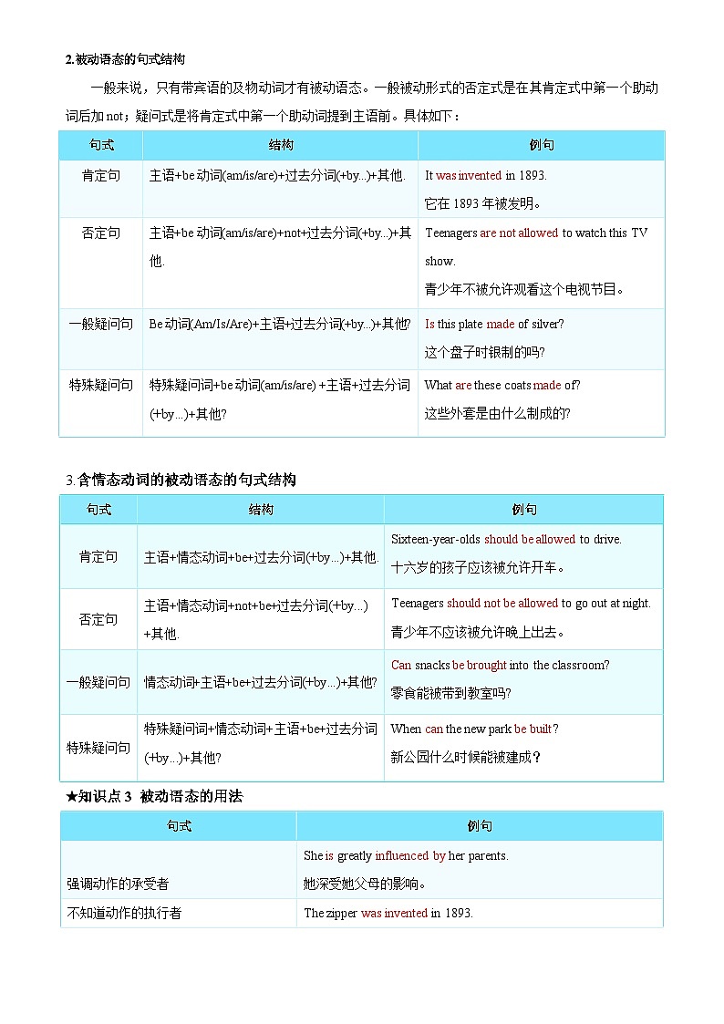 2025年中考英语专项复习讲义专题09 被动语态(解析版)第3页