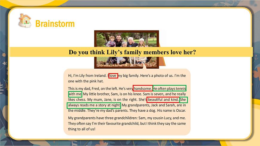 人教2024初中英语七年级上册Unit2Were FamilySectionB 2a-2b第5页