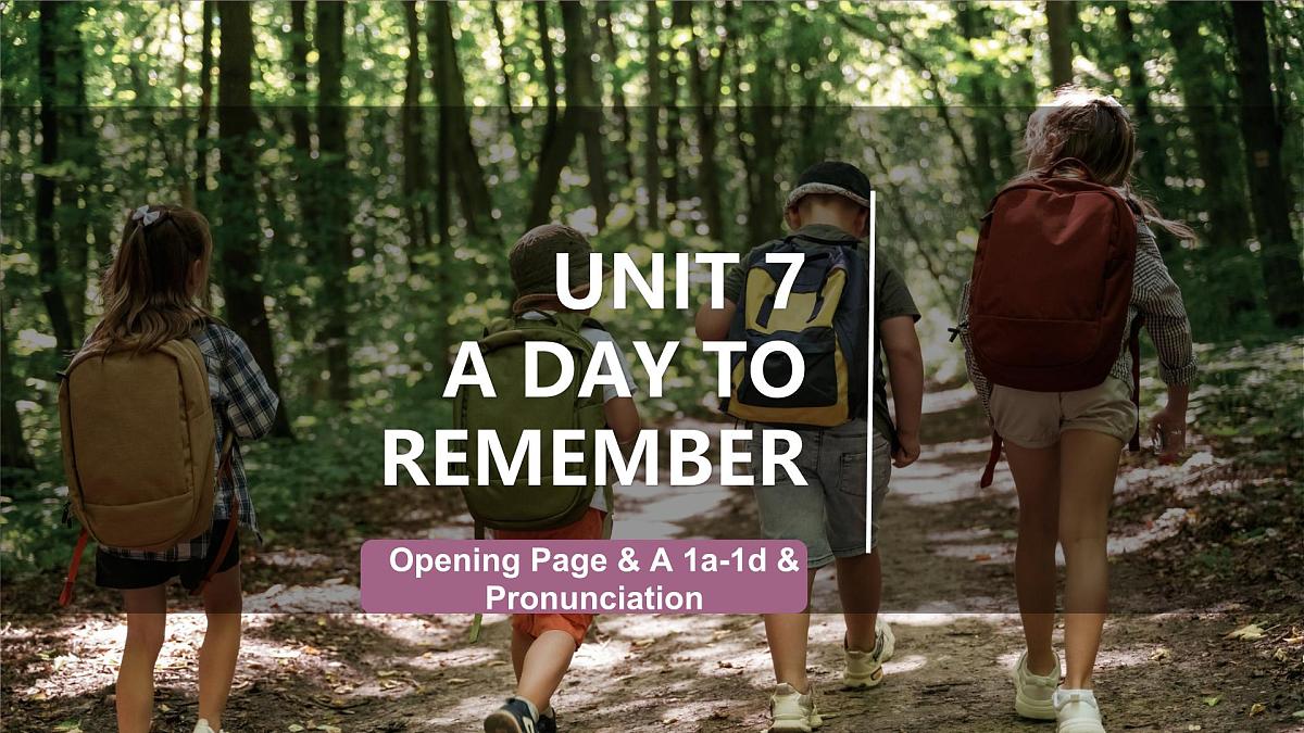 Unit 7 A Day to Remember Section A1a-1d & Pronunciation 课件 2024-2025学年英语人教版7年级下册第1页