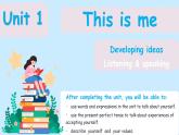 Unit 1 This is me Developing ideas (Listening & speaking)（教學課件）-初中英語外研版（2024）八年級上冊