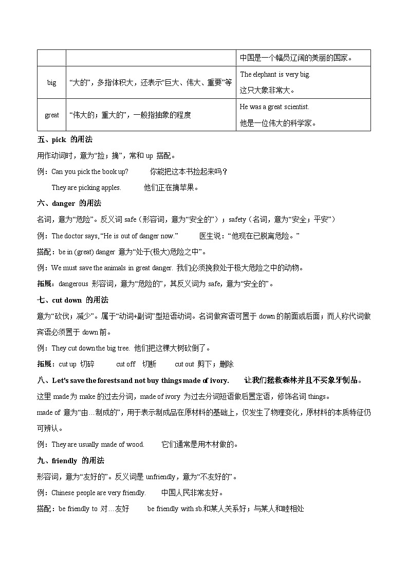 人教版（2024）七年级下册英语期末复习：重要考点讲义+练习题（含答案）第3页