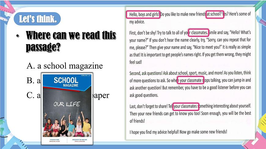 Unit1 Reading Plus第6页