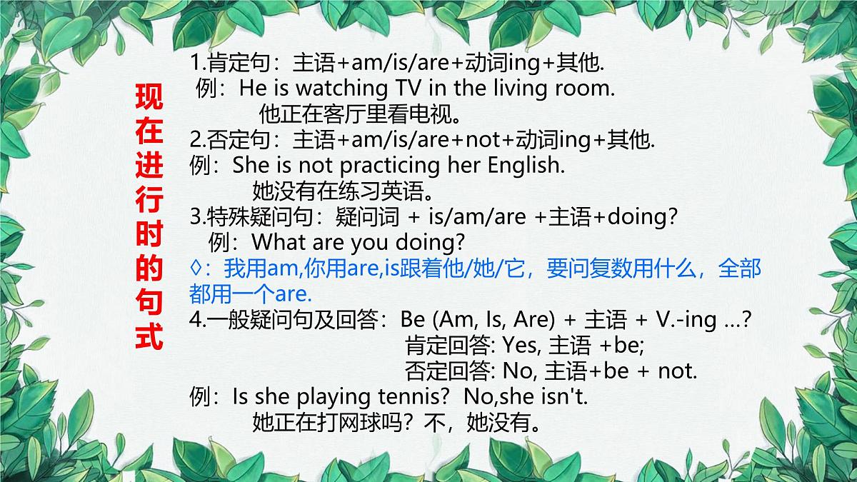 Unit 5 Here and Now Section A 现在进行时 课件 2024-2025学年英语人教版7年级下册第8页