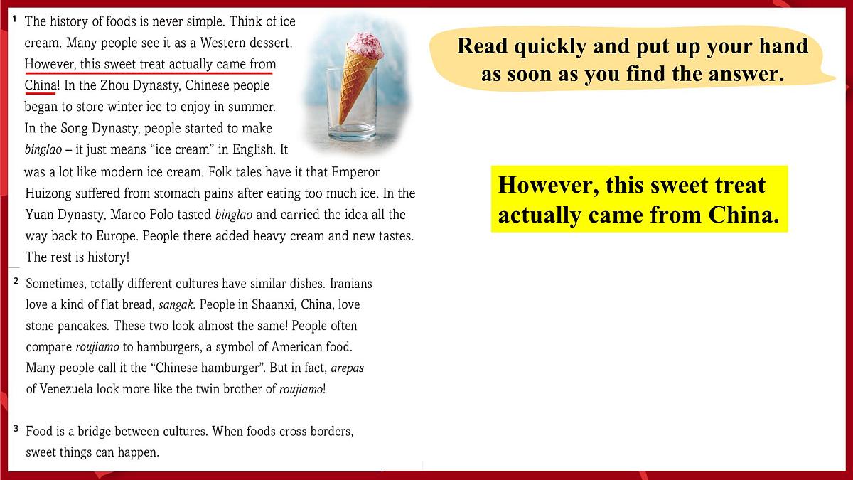 【新课标优质读写公开课】Unit 3 Food matters Developing ideas Reading for writing2025外研版七下英语第6页