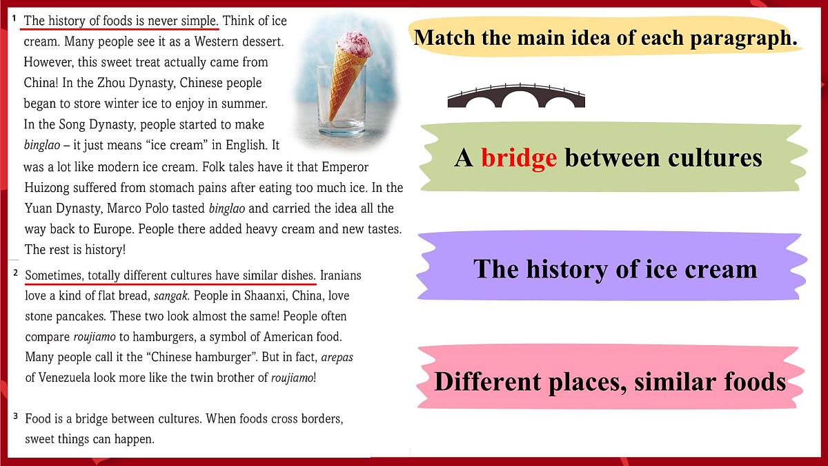 【新课标优质读写公开课】Unit 3 Food matters Developing ideas Reading for writing2025外研版七下英语第7页