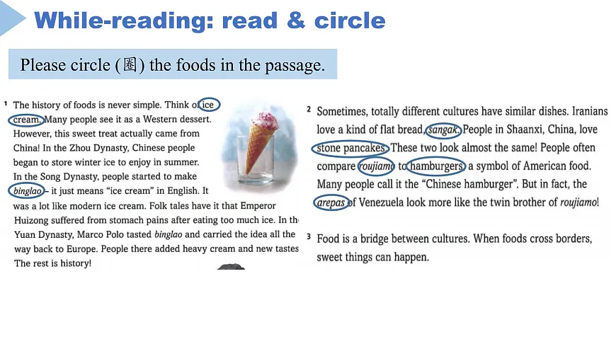 【优质阅读写作公开课】Unit 3 Food matters Developing ideas Reading for writing 2025外研版七下英语课件PPT第5页