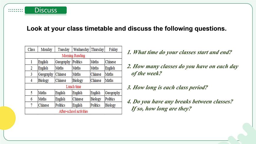 人教2024初中英语七年级上册Unit4My Favorite SubjectSectionBProject第4页