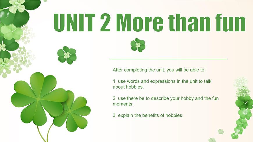 Unit 2 more than fun 课件-2025-2026学年初中英语七年级上册（外研版2024）第1页