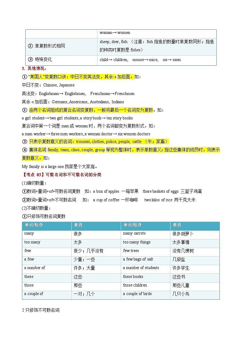 专题03 易混易错语法归纳（知识清单）-2024-2025学年七年级英语下学期备战期末试题（含答案）（仁爱科普版2024）第3页
