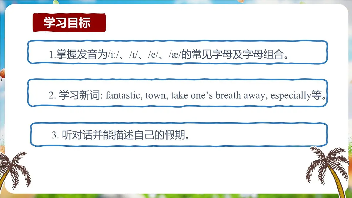 Unit 1 Happy Holiday (第2课时) Section A Pronunciation 1- 2f第3页