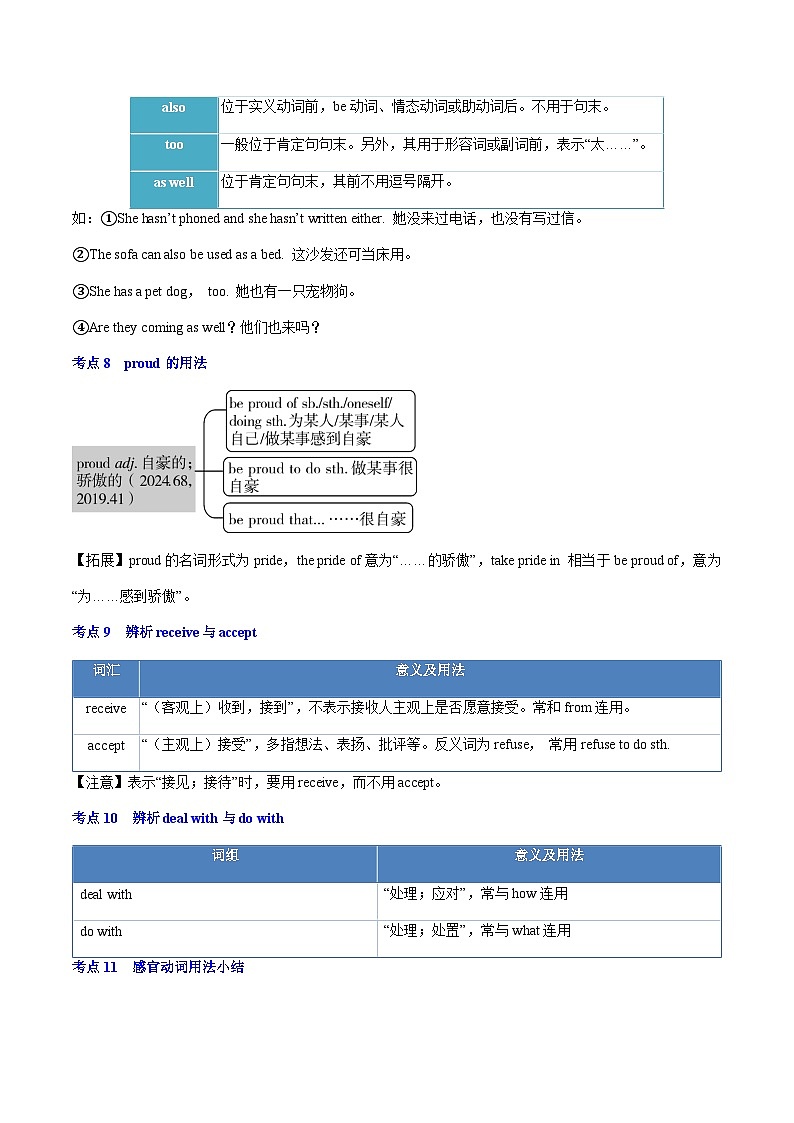 考点清单03 高频考点和易错易混点精讲【知识清单】-2024-2025学年八年级英语下学期期末考点大串讲（仁爱科普版）第3页