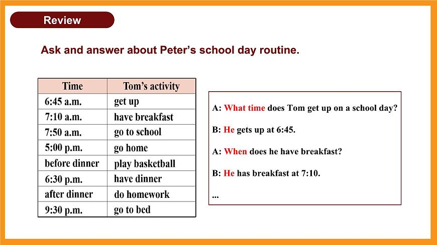 人教2024初中英语七年级上册Unit6A Day in the Life SectionAPronunciation第3页
