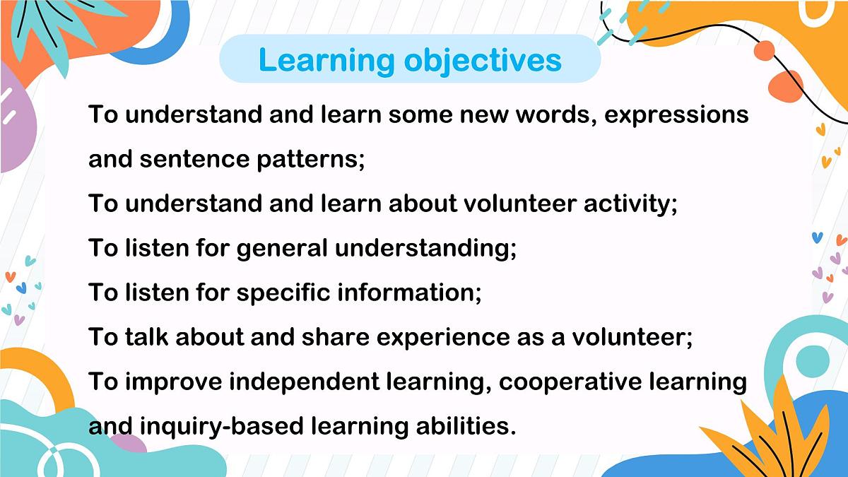 初中英语仁爱版（2024）七年级下册 Unit 10 Lending a Helping Hand Developing the topic Oral Communication（教学课件）第2页