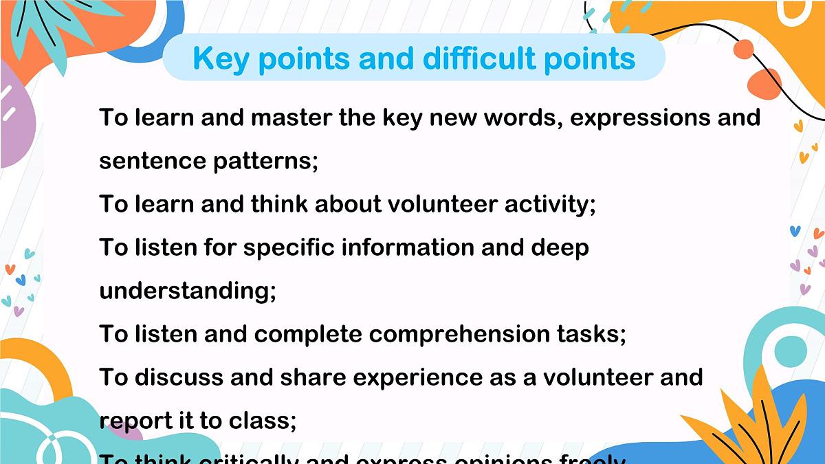 初中英语仁爱版（2024）七年级下册 Unit 10 Lending a Helping Hand Developing the topic Oral Communication（教学课件）第3页
