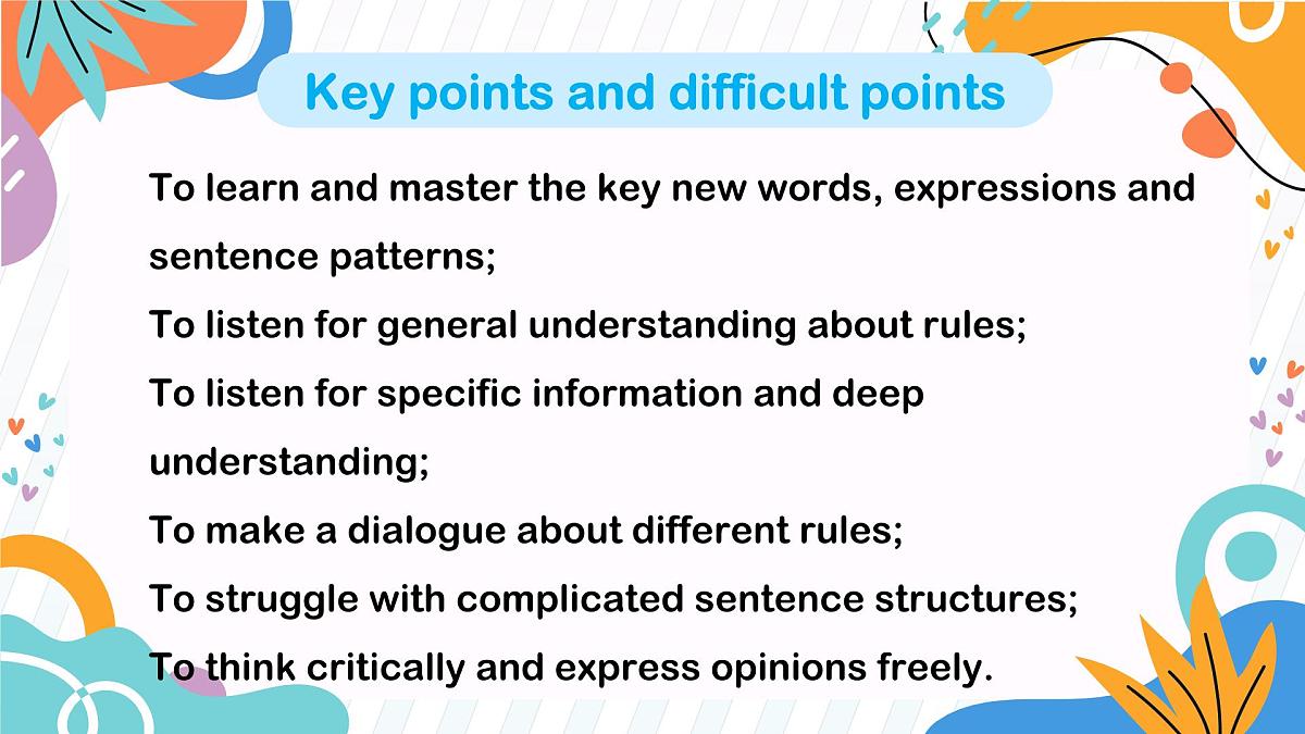 初中英语仁爱版（2024）七年级下册 Unit 11 Rules Matter! Preparing for the Topic Listening & Speaking（教学课件）第3页