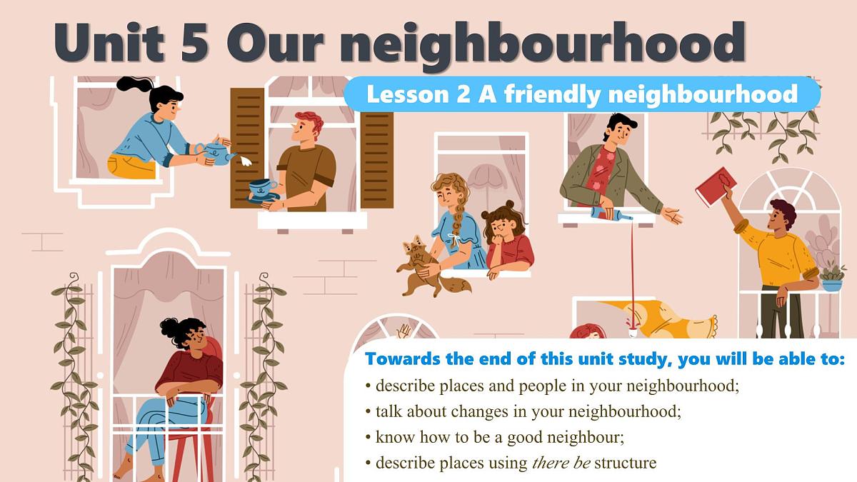 Unit 5 Our neighbourhood Lesson 2 A friendly neighbourhood—初中英语冀教版（2024）七年级下册（课件）第1页
