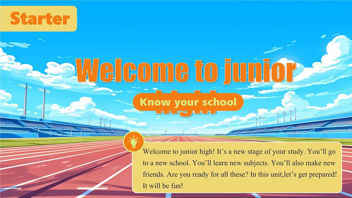 Starter Welcome to junior high! Know your school-外研版（2024）七年级上册（课件）第1页