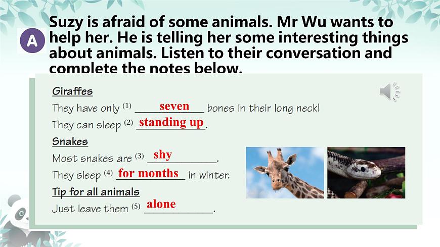 Unit 5 Animal friends Integration 课件 2024-2025学年译林版七年级英语下册第5页