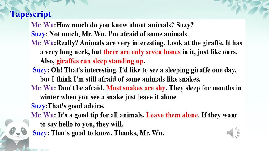 Unit 5 Animal friends Integration 课件 2024-2025学年译林版七年级英语下册第6页