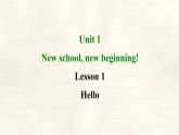 冀教版英語（2024） 七年級上冊 Unit 1 Lesson 1 Hello!課件