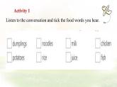 冀教版英語（2024） 七年級(jí)上冊(cè) Unit 2 Learning English is fun！Lesson 3   Food words are interesting! 課件