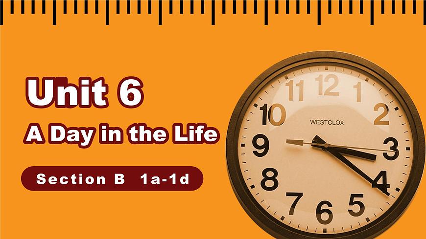 人教2024初中英语七年级上册Unit6A Day in the Life SectionB1a-1d第1页
