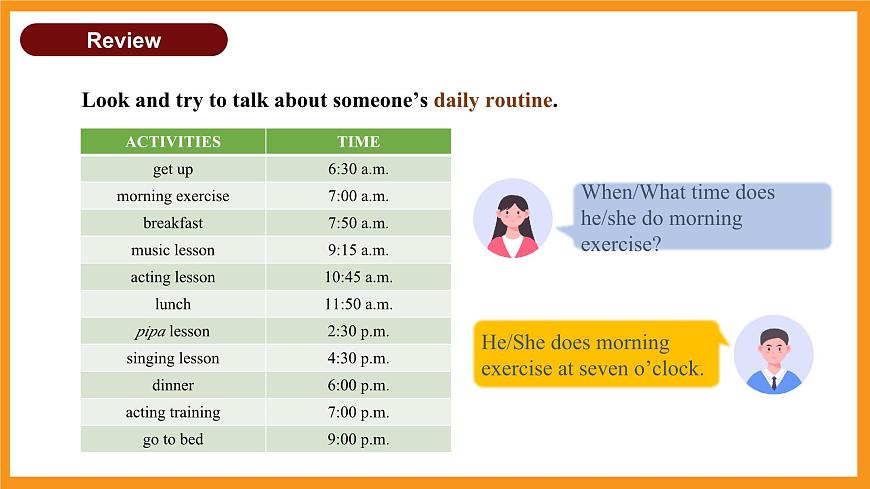 人教2024初中英语七年级上册Unit6A Day in the Life SectionB1a-1d第3页