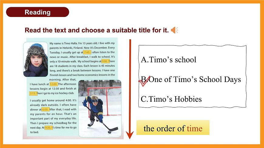 人教2024初中英语七年级上册Unit6A Day in the Life SectionB1a-1d第8页