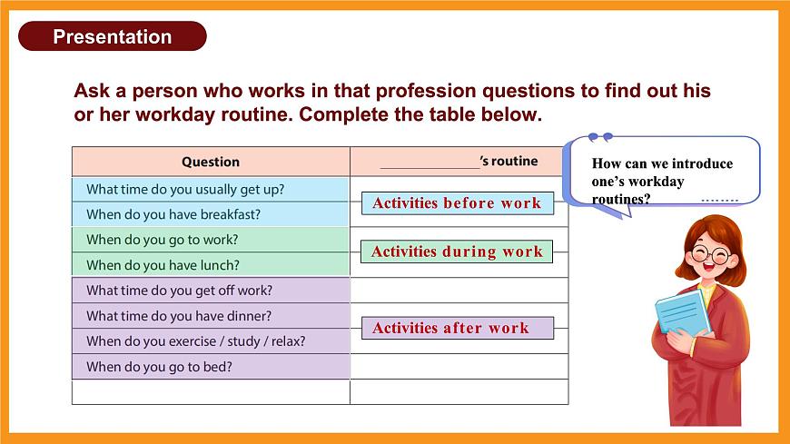 人教2024初中英语七年级上册Unit6A Day in the Life SectionBProject第6页
