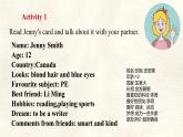 冀教版英語（2024） 七年級上冊 Unit 3 All about me  Lesson 5 About-me card 課件