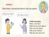 冀教版英語（2024） 七年級上冊 Unit 3 All about me  Lesson 5 About-me card 課件