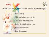 冀教版英語(yǔ)（2024） 七年級(jí)上冊(cè) Unit 5 Animal friends Lesson 3 At the zoo 課件