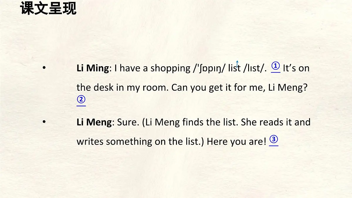冀教版英语（2024） 七年级上册 Unit 6 Let’s go! Lesson 3 Our shopping list课件第5页
