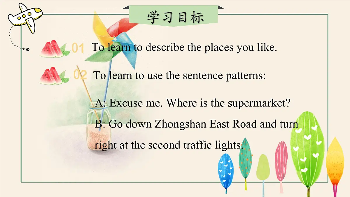 冀教版英语（2024） 七年级上册 Unit 6 Let's go ! Lesson 1 On the way to the bookstore 课件第2页