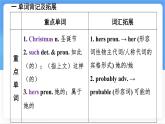 冀教版英語（2024） 七年級(jí)上冊(cè) Unit 7 Lesson 4 Happy holidays知識(shí)梳理課件