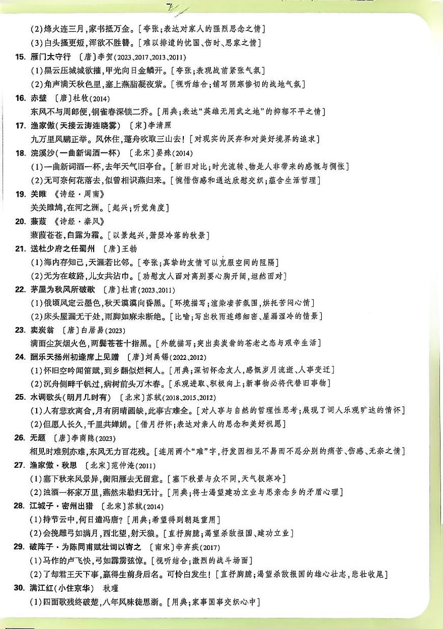 2025《万唯中考•河南定心卷》7科抢分速记卡第2页