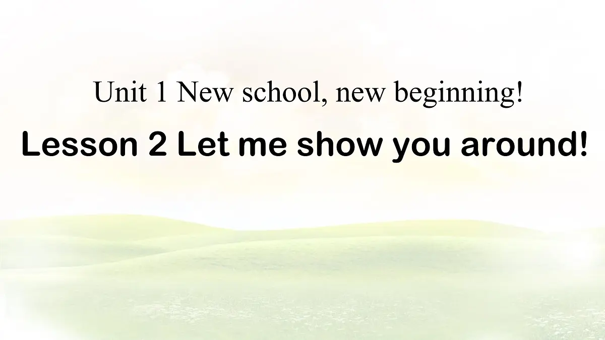 冀教版英语（2024） 七年级上册 Unit 1 Lesson 2 课件第5页