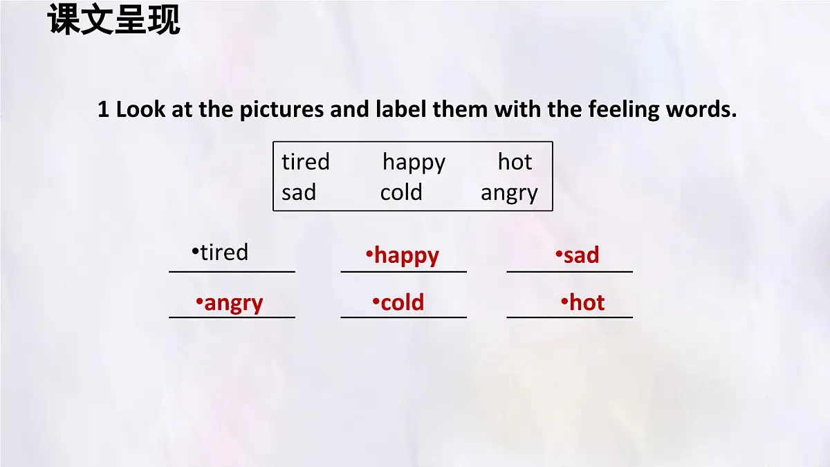 冀教版英语（2024） 七年级上册 Unit 3 Lesson 2 How do you feel课件第3页